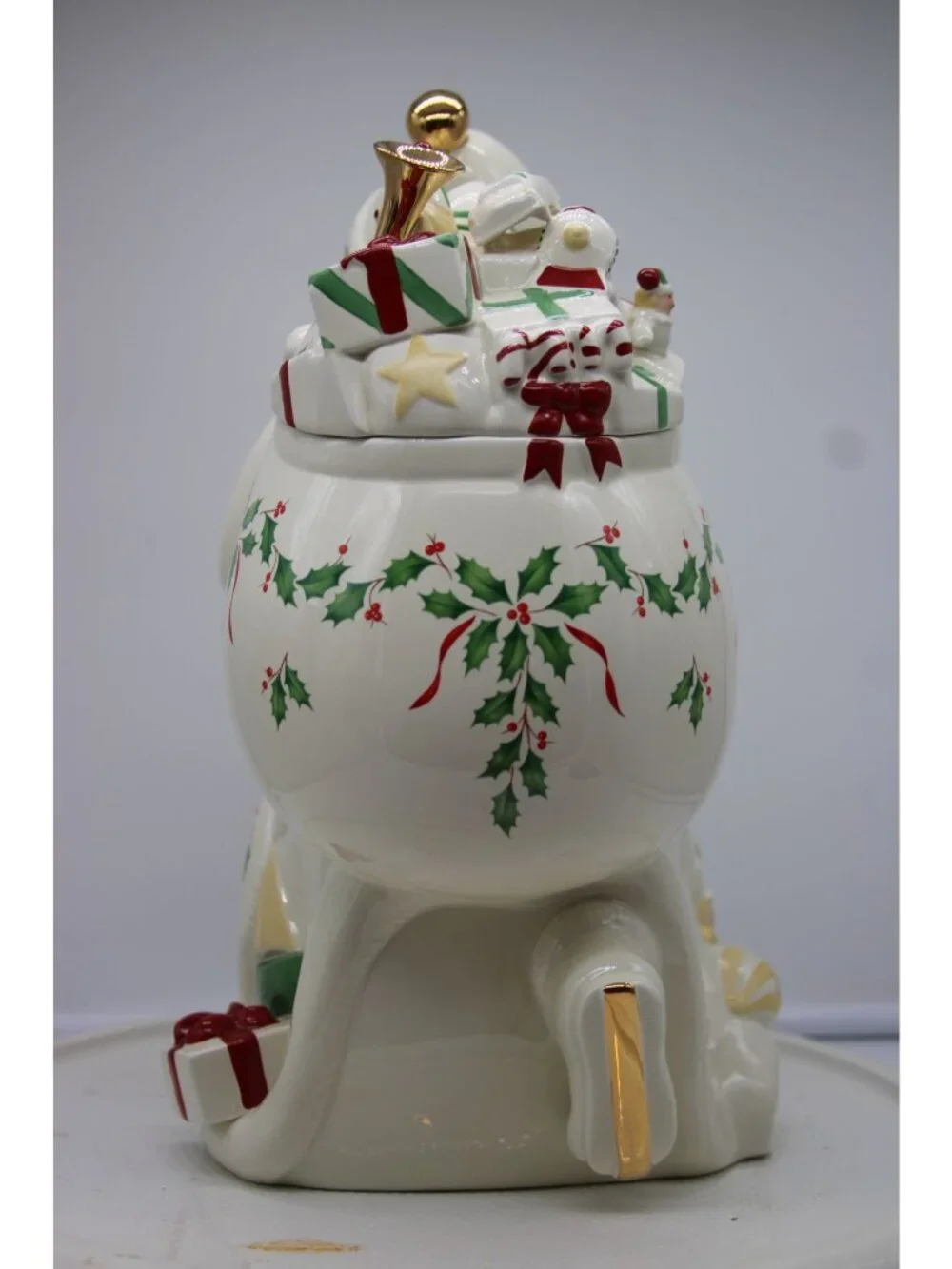 Lenox For The Holidays - Holiday Santa Cookie Jar - 1999 - 13